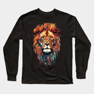 Lion Head abstract painting Long Sleeve T-Shirt